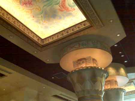 Cheesecake Factory inside ceiling view