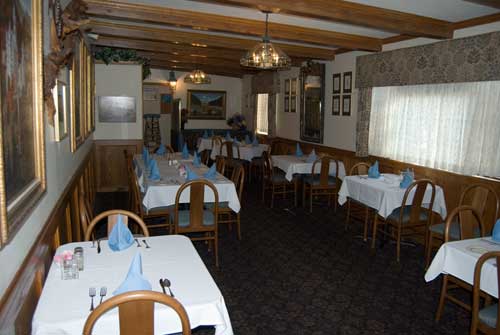 View of part of one of the Kaiserhof Restaurant dining rooms.
