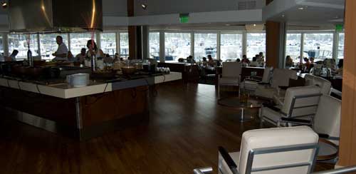 Inside view of the Red Marlin Restaurant