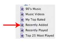 In iTunes we will need to view those tracks that were "Recently Added".