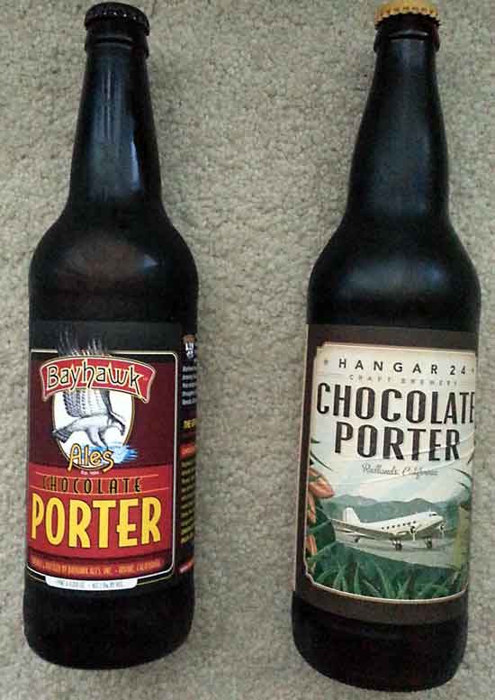 Two chocolate beers were compaired in a taste test.